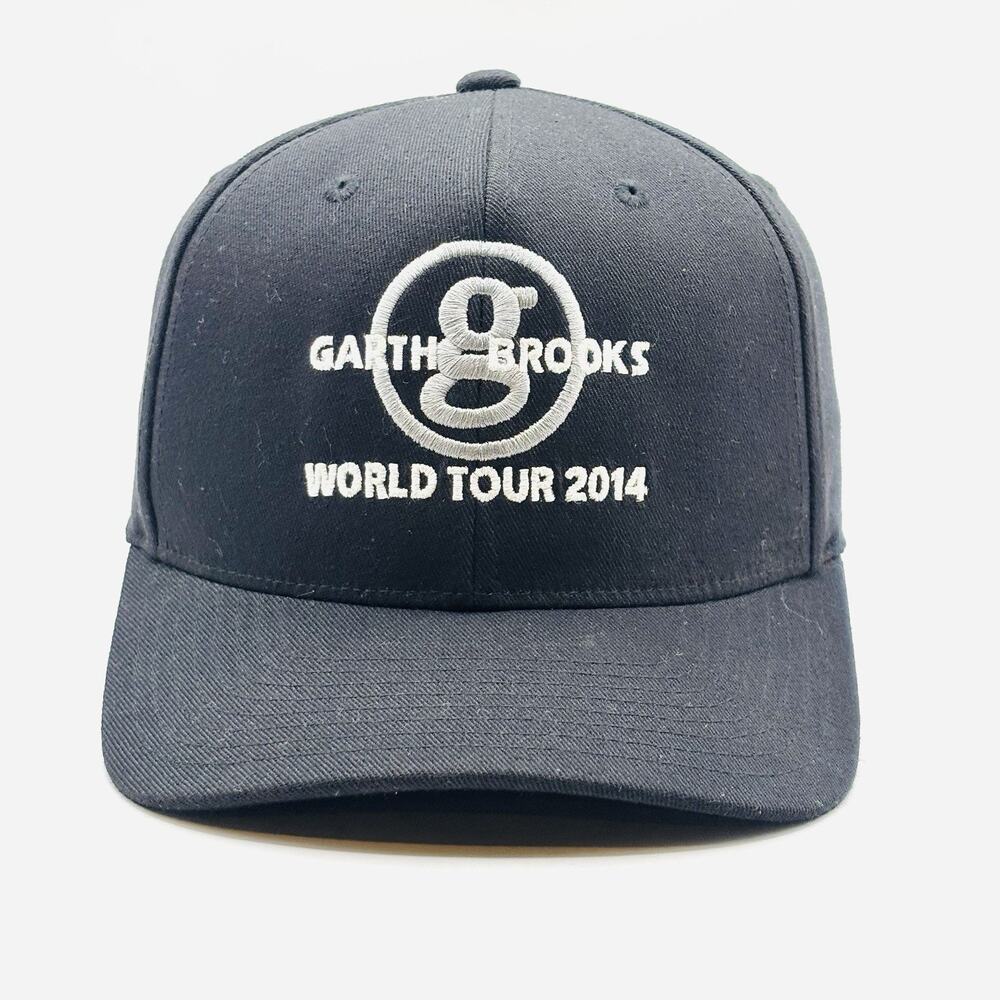 Garth Brooks World Tour Country Music Concert Black Hat Cap Adult